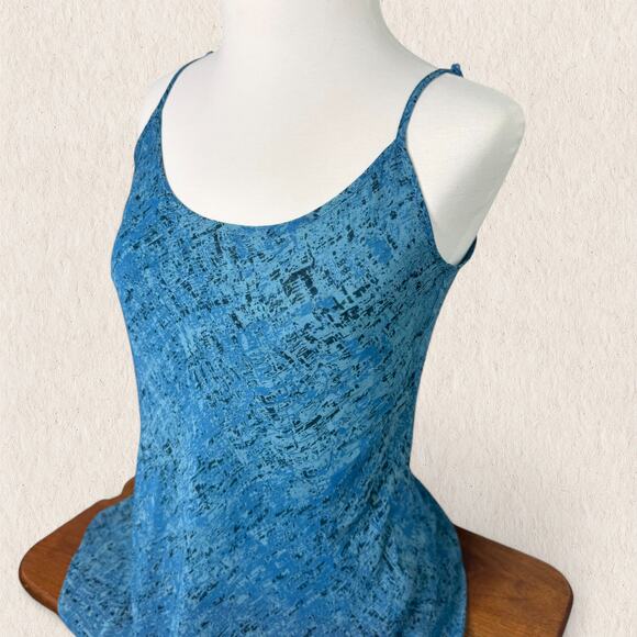 Cabi‎ Blue Abstract Print Slip Cami Tank Top Women’s XS Y2K Minimalist Layering - Picture 2 of 9